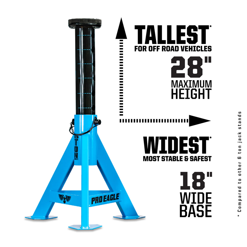 Tallest 6 ton Heavy Duty Jack Stands – Safe Support | Pro Eagle