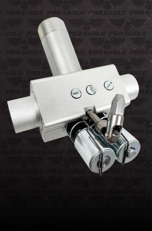 Silver 1.5 ton replacement pump on a textured dark background with embossed text.