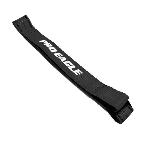 Black anti-rattle strap labeled "PRO EAGLE" on a white background.